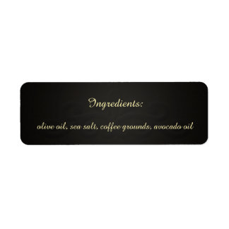 Floral Black Chalk Board U Pick Colour Ingredients Return Address Label
