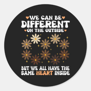 Floral Black History Month Classic Round Sticker