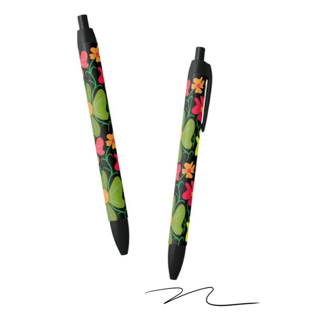 Floral Black Ink Pen (Creator Uploaded)