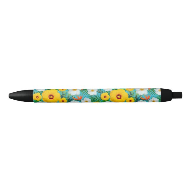 floral black ink pen (Front)
