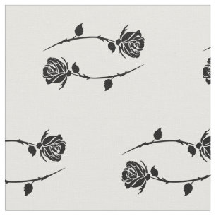 floral black white cancer astrology zodiac sign fabric