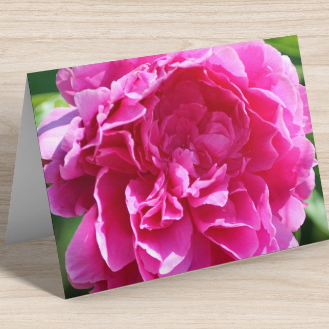 Floral Blank Inside Pretty Pink Elegant Folded Note Card (Creator Uploaded)