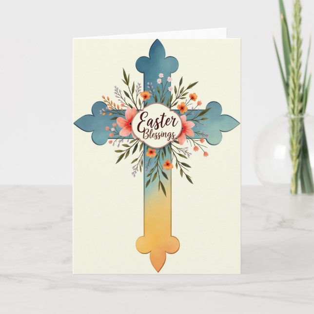 Floral Blessing Season Card (Front)