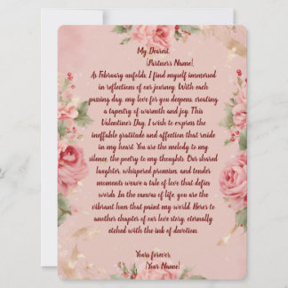 Floral Bliss 💖✨ Valentine's Day Card