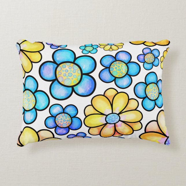Floral Bloom 12x16 Accent Pillow (Front)