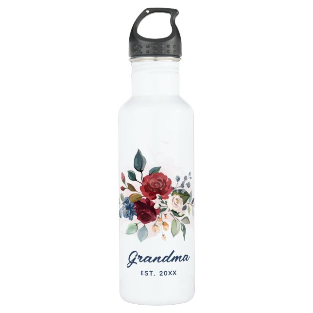 Floral Bloom Botanical Stylish Custom 710 Ml Water Bottle (Front)