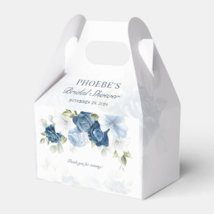 Floral Bloom Dusty Blue Eucalyptus Botanical Favour Box