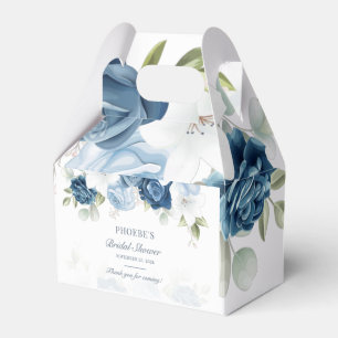 Floral Bloom Dusty Blue Eucalyptus Succulent Favour Box