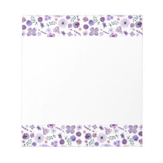 Floral Bloom Notepad - White Border Bliss  
