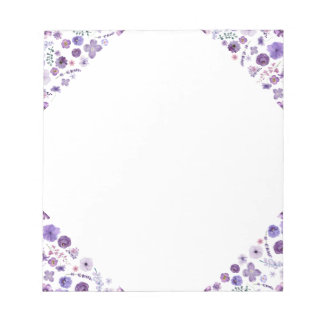 Floral Bloom Notepad - White Corner Charm