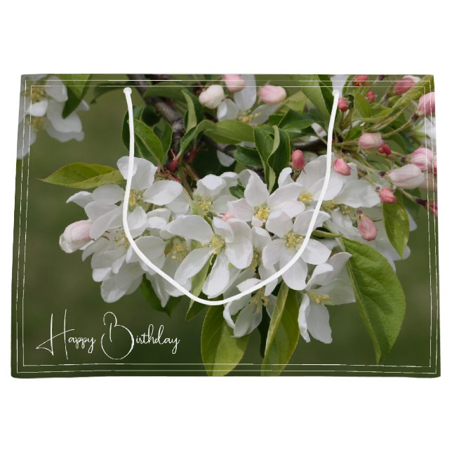 Floral Bloom Photograph Large Gift Bag (Front)