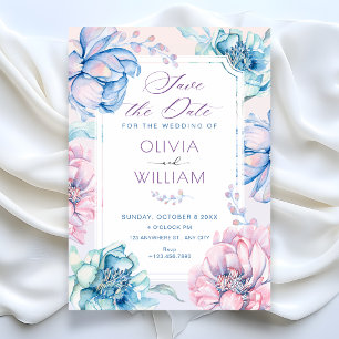 Floral bloom save the date