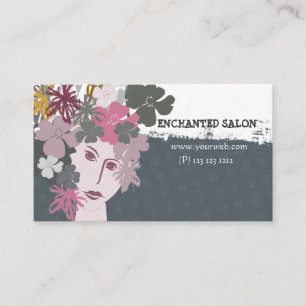Floral Blooming Spring Garland Woman Appointment Card