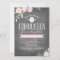 Floral Blooms Chalkboard | Communion Invitation