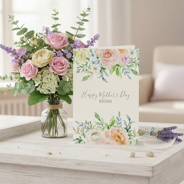 Floral Blooms Happy Mother's Day Card (Creator Uploaded)