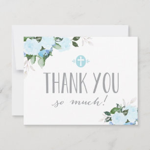 Floral Blooms Religious Thank You Card Photo
