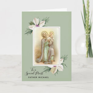 Floral Blooms   St. Joseph   Jesus   Father's Day Card