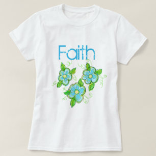 Floral Blooms With Blue And Green T-Shirt
