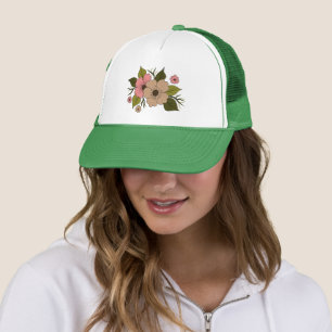 Floral blossom trucker hat