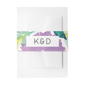 Floral Blossom Wedding Invitation Belly Band