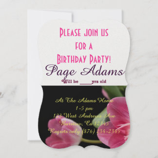 Floral Blossoms Party Balloons Pattern Destiny Invitation