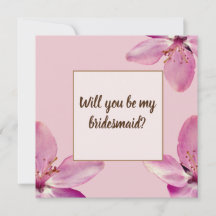 Floral Blossoms Will you be my flowergirl card