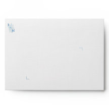 Floral Blue and White Elegant Classic Envelope