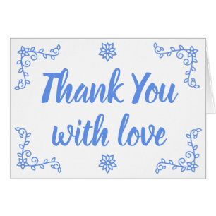 Floral Blue Cornflower Thank You Laurel Flower