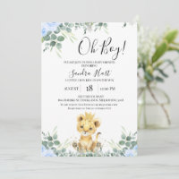 Floral Blue Eucalyptus Lion King Baby Shower
