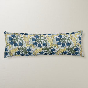 Floral Blue Flowers Lily Valley Repeating Body Cushion