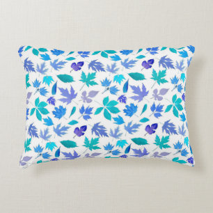 Floral Blue Flowers Pattern Design-36566 Decorative Cushion