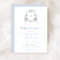Floral Blue Hydrangea Crest Monogram Wedding