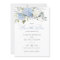 Floral Blue Hydrangea Greenery Wedding Save Date