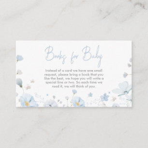Floral Blue Spring Baby in Bloom Books for Baby Enclosure Card
