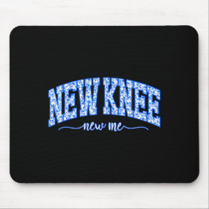 Floral Blue Toile New Knee New Me Knee Surgery Rec Mouse Pad
