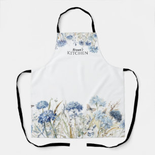 Floral Blue Wildflowers Personalised Apron