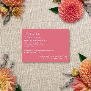 Floral Blur Modern Elegant Summer Autumn Wedding Enclosure Card