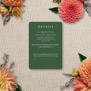 Floral Blur Modern Elegant Summer Autumn Wedding Enclosure Card