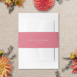 Floral Blur Modern Elegant Summer Autumn Wedding Invitation Belly Band