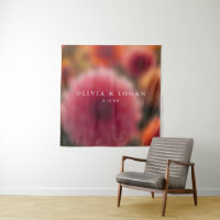 Floral Blur Modern Elegant Summer Wedding Backdrop