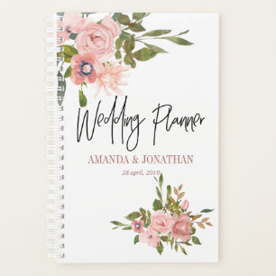 Floral Blush and Rose Gold Wedding Planner