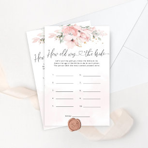 Floral blush How old was the bride to be game