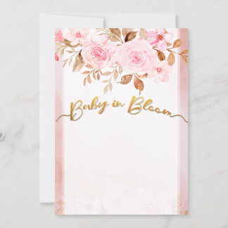 Floral Blush Pink Baby Shower Save The Date Invite