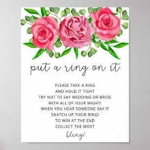 Floral blush put a ring on it game poster