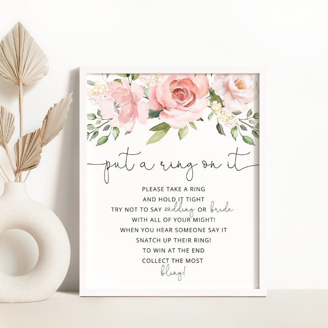 Floral blush put a ring on it game poster (Creator Uploaded)