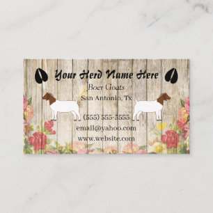 Floral Boer Goat Business Card