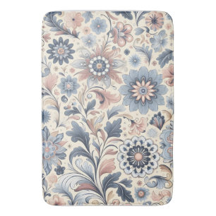 Floral Bohemian Design – Vibrant Boho Style Bath Mat