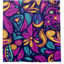 Floral Boho Abstract colourful 1