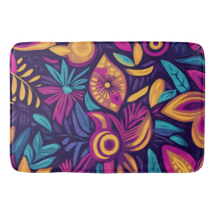Floral Boho Abstract colourful 3 Bath Mat