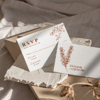 Floral Boho Beige Terracotta Earthy Wedding